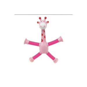 Eğitici Vantuzlu Zürafa Teleskobik Oyuncak, Pembe Renk