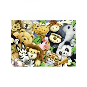 Eğlenceli 35 Parça Peluş Puzzle Seti - Aile Hediye Seçeneği