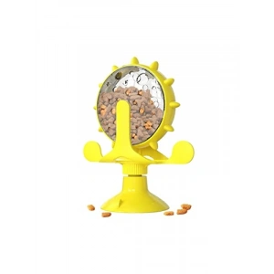 Eğlenceli Dönebilen Renkli Kedi Oyuncağı - Vantuzlu ve Zilli