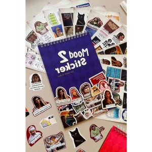 Eğlenceli Sticker Defteri, 230+ Adet, Bullet Journal