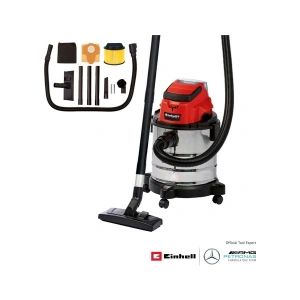 Einhell Akülü Islak/Kuru Süpürge TC-VC 18/20 Li S-Solo Power X-Change (18V, 20 L paslanmaz çelik hazne, üfleme bağlantısı, başlıklar + filtre dahil, akü dahil değildir) - 2347130
