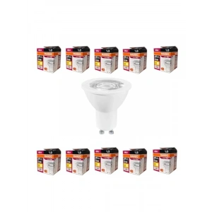 Ekonomik 10lu GU10 LED Ampul Seti - 4,5W, 350 Lumen, 3000K Sarı Işık