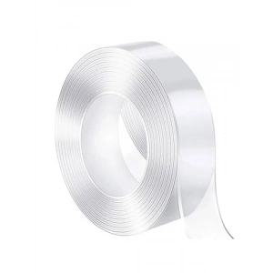 Ekstra Güçlü Çift Taraflı Yapışkan Bant, Şeffaf ve İz Bırakmaz, 3 Metre