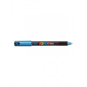 Ekstra İnce Uçlu 0.7 mm Metalik Mavi Uçlu Uni Marker PC-1MR