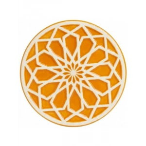 El Yapımı Premium Seramik Bardak Altlığı - Hardal Renk