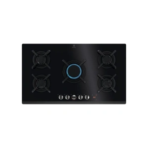 Electrolux Electrolüx KGG953753K Steppower Flamelight Verticalflame 90 cm Siyah Cam Gazlı Ocak