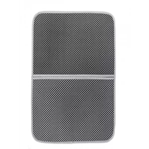 Elekli Kedi Tuvalet Önü Paspası, Katlanabilir, 82 x 60 cm, Gri