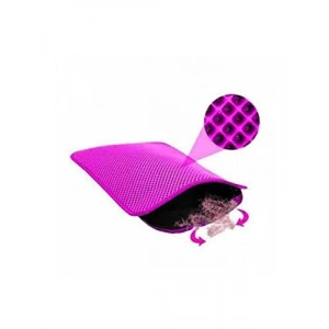 Elekli Kedi Tuvalet Önü Paspası - Pembe, 60x42 cm