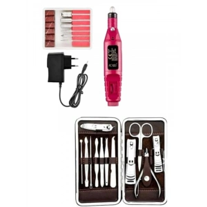Elektrikli Tırnak Törpü Seti, 12 Parça Manikür Seti ile