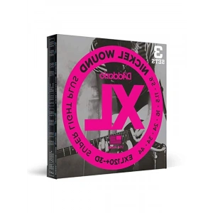 Elektro Gitar Telleri, 3lü Set, Farklı Kalınlık Seçenekleriyle