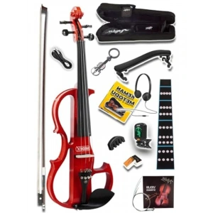 Elektro Keman Seti, Kablo ve Kulaklık ile Tam Ekipman