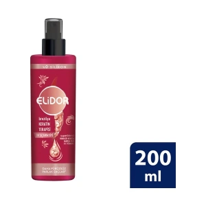 Elidor Sıvı Saç Bakım Sütü Brezilya Keratin Terapisi Hidrolize Keratin Marula Yağı E Vitamini 200 ml