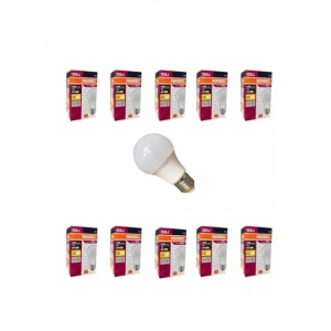 Enerji Tasarruflu 10lu LED Ampul - 2700K Sıcak Sarı Işık