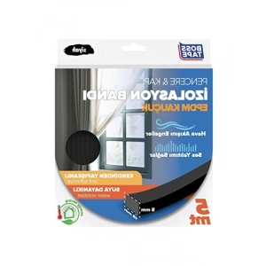 EPDM Kauçuk Pencere ve Kapı İzolasyon Bandı - 5mm X 15mm X 5mt