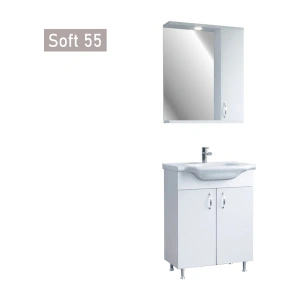 Era Soft 55 cm Beyaz Banyo Dolabı (Mdf)