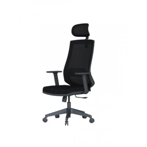Ergonomik Fileli Ofis Çalışma Koltuğu, Ayarlanabilir Başlık ve Bel Desteği