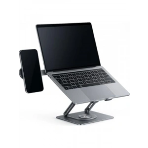 Ergonomik Laptop Standı - Karbon Çelik, 360° Döner