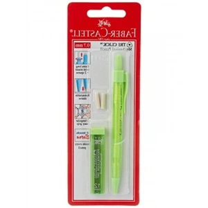 Ergonomik Üçgen Gövdeli, Gizlenebilir Uçlu Silgi ile 0.7 mm Kalem