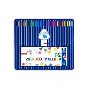 Ergonomik Üçgen Kuru Boya Kalemi - 24lü Set