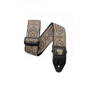 Ernie Ball Jacquard Weave Gitar Askısı Kalıbı: Gold Black Paisley