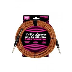 Esnek Düz Açılı Enstrüman Kablosu - 18Ft, Turuncu