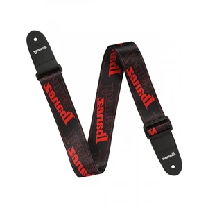 Esnek Tasarımlı Siyah ve Kırmızı Logolu Kayış