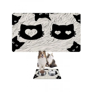 Evcil Hayvan Beslenme Matı, Su Geçirmez Kumaş, 40x60 cm