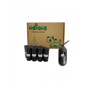 Evcil Hayvan Dışkı Poşeti, 12 Rulo (180 Poşet) Siyah Renk