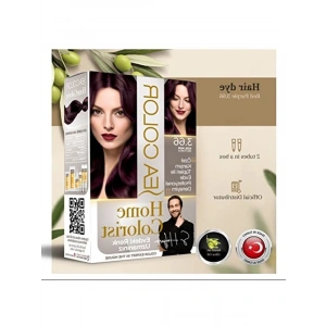 Evde Kullanıma Uygun Kızıl Mor Saç Boyası Seti 3.66