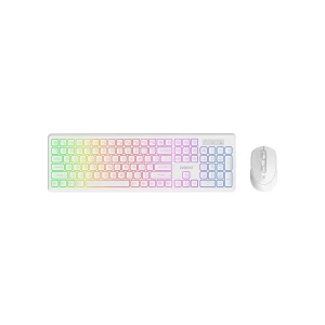Everest KM-319BT Beyaz 2.4g+Bt1+Bt2 Çoklu Cihaz Bağlantılı Q Set Kablosuz Klavye + Mouse