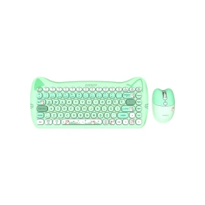 Everest KM-6285 Catty Mını Renkli Tuşlu Yeşil 2.4 Ghz + Bt Kablosuz Q Multimedia Klavye + Mouse Set