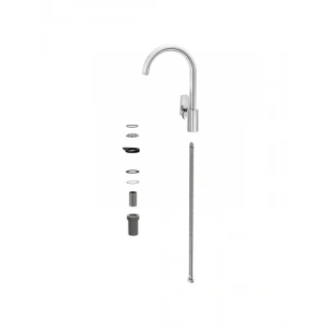 Eviye Bataryası - C Tipi, Krom, 360 Derece Döner