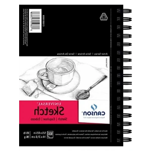 Evrensel Eskiz Defteri, 14 cm x 21,6 cm Yandan Tel Bağlamalı