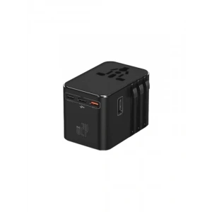 Evrensel Seyahat Priz Dönüştürücü Adaptör - 45W, 2x USB ve 3x Type-C Girişi