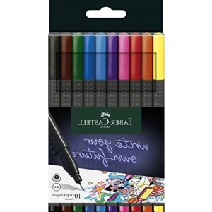 10lu Set halinde 0.4 mm Kalem, Faber-Castell Grip Finepen Kalitesi