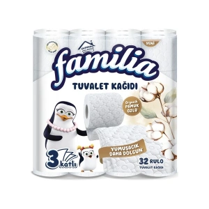Familia Plus 32 Rulo 3 Katlı Beyaz Tuvalet Kağıdı