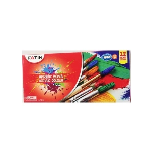 Fatih Tüplü Akrilik Boya 12 Renk 12 ml