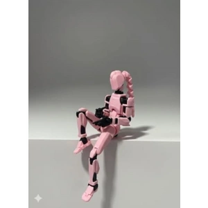 Female Dummy 13 Saçlı Pembe Robot Figür – Eklemli Koleksiyon Aksiyon Modeli