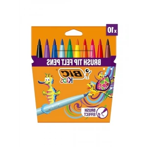 Fırça Uçlu Boya Kalemi Seti - 10 Renk, Yıkanabilir