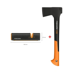 Fiskars Parçalama Baltası S-X10 + Balta ve Bıçak Bileyici
