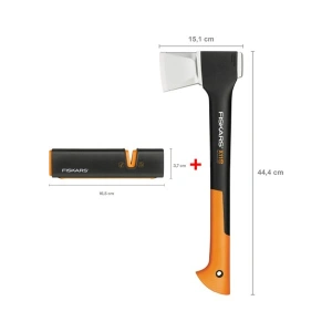 Fiskars Yarma Baltası S-X11 + Balta ve Bıçak Bileyici