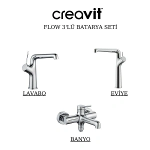 Flow Batarya Seti 3’lü Banyo-Lavabo-Eviye