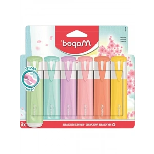 Fosforlu Kalemler 6lı Set - 1-5 mm Pastel Renkler