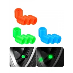 Fosforlu Karanlıkta Parlayan Oto Araba Sibop Kapağı - 12 Adet