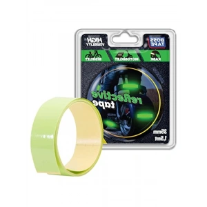 Fosforlu Reflektif Bal Petek Desenli Bant, 35 mm x 1.5 m, Yeşil