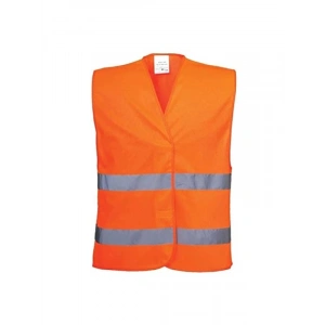 Fosforlu Turuncu Reflektörlü İkaz Yeleği
