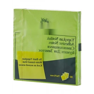 Fosforlu Yeşil Yapışkan Notluk - 75 x 75 mm