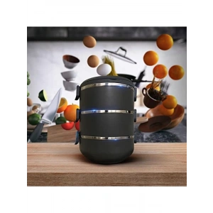 Füme Renkli 3 Katlı Sızdırmaz Yemek Termosu, 1.8 Litre Kapasite