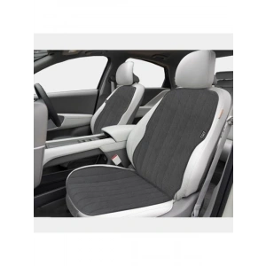 Füme Renkli Tay Tüyü Oto Koltuk Minder Seti - Ön Arka