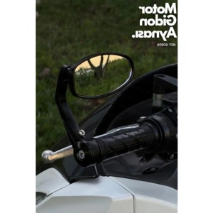 Geniş Görüş Açılı Motosiklet Gidon Aynası, Siyah Renk